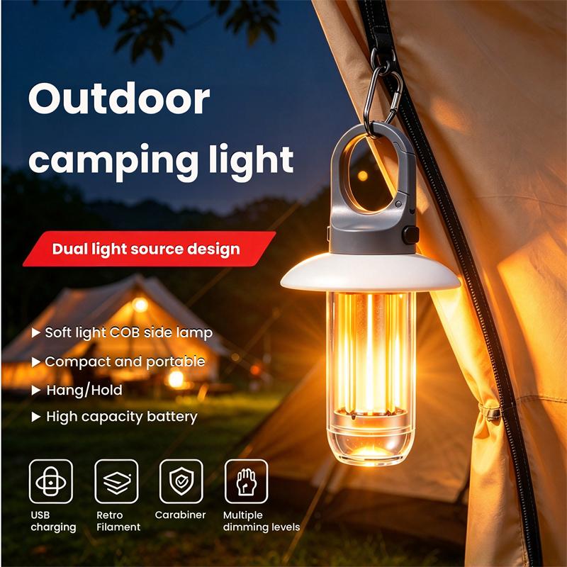 Outdoor Adventure Trips - مصباح يدوي LED قابل لإعادة الشحن،