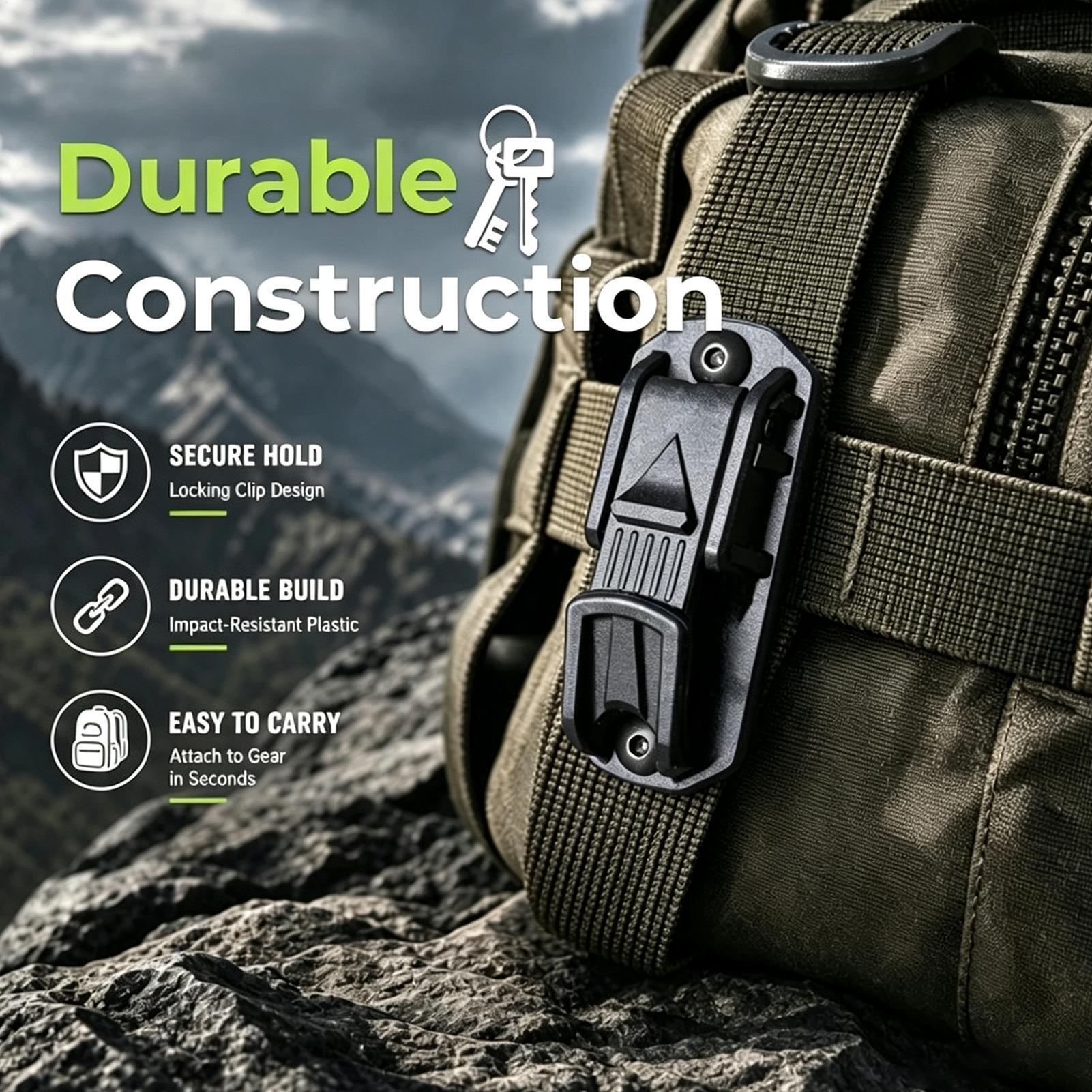 1 قطعة مشبك مفاتيح للحزام متعد - مراجعة Outdoor Adventure Backpack وسعره